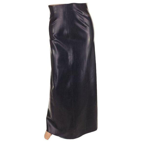 Kwaidan Editions Slit Maxi Skirt Size FR 36 US 4 S Black Rubber $1500 - Picture 2 of 16